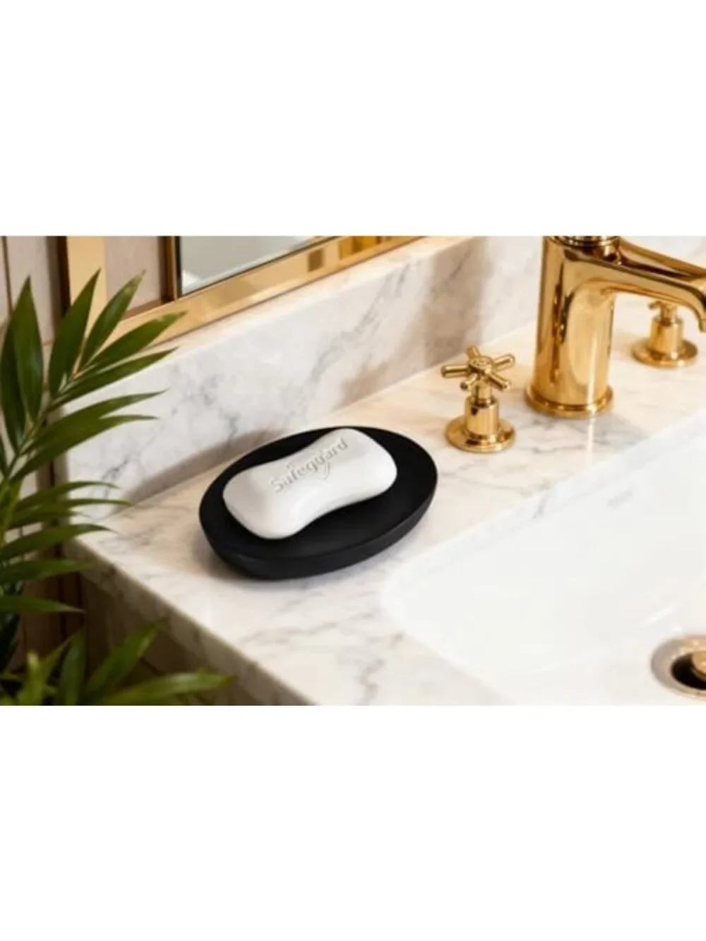 Matte Black Soap Dish Holder for Bathroom & Kitchen - Versatile Storage Tray